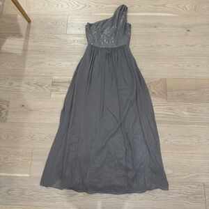 Dessy Collection Vivian Diamond One Shoulder Gown